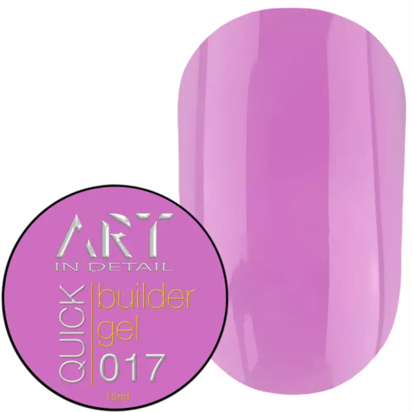 Гель для нарощування ART QUICK Builder Gel №017, яскраво-рожевий, 15 мл