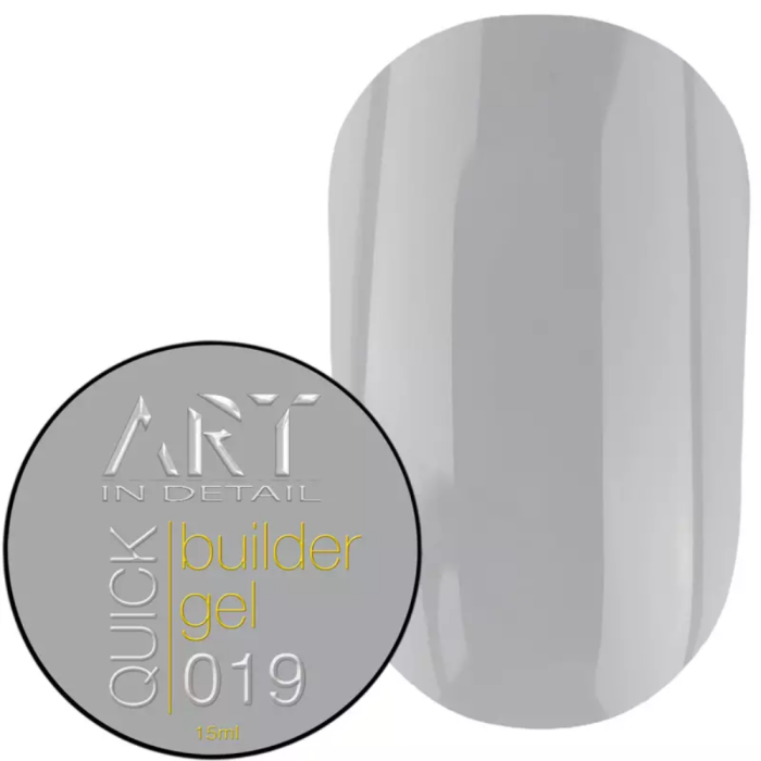 Гель для нарощування ART QUICK Builder Gel №019, сірий, 15 мл