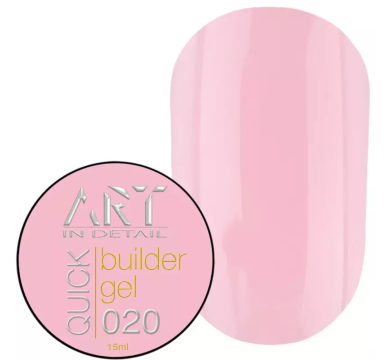 Гель для наращивания ART QUICK Builder Gel №020, нежно-розовый, 15 мл