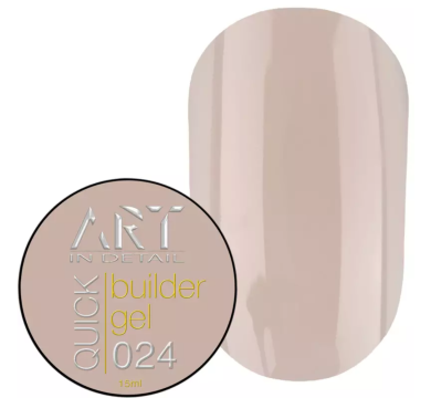 Гель для нарощування ART QUICK Builder Gel №024, бежевий, 15 мл