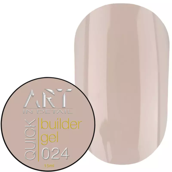 Гель для нарощування ART QUICK Builder Gel №024, бежевий, 15 мл