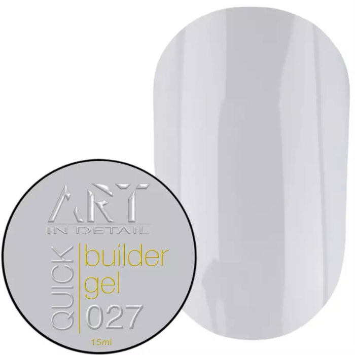 Гель для нарощування ART QUICK Builder Gel №027, молочно-сірий, 15 мл
