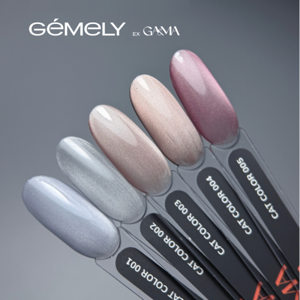 Гель-лак котяче око GGEMELY Cat Сolor №002, срібло, 6 мл