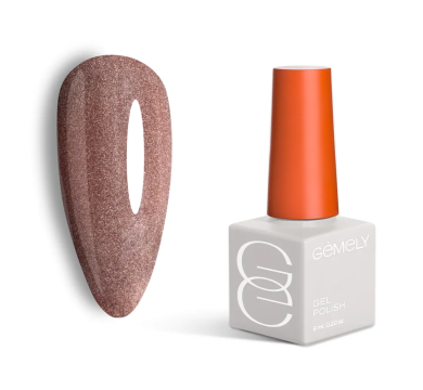 Гель-лак кошачий глаз GEMELY Cat Color №004, шоколад, 6 мл