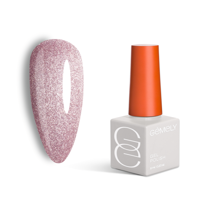 Гель-лак кошачий глаз GEMELY Cat Color №007, розовый, 6 мл