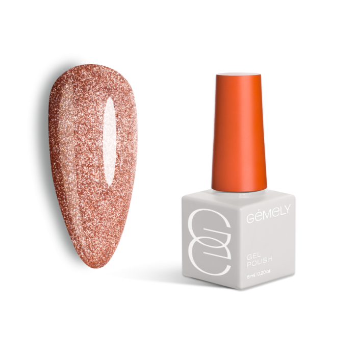 Гель-лак кошачий глаз GEMELY Cat Color №010, карамель, 6 мл