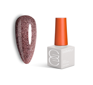 Гель-лак кошачий глаз GEMELY Cat Color №011, вишня в шоколаде, 6 мл