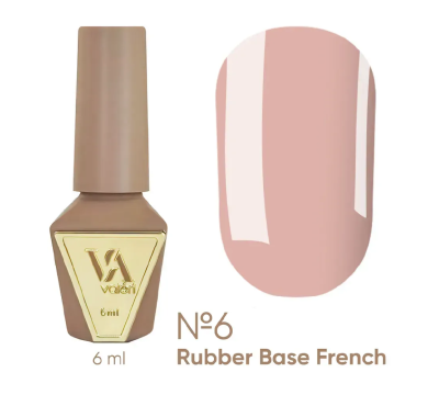 База камуфлююча Valeri Rubber Base French New №006, нюдова, 6 мл