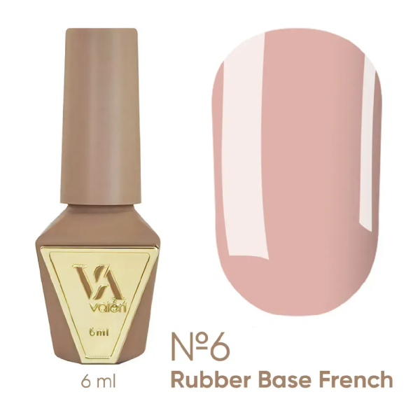 База камуфлююча Valeri Rubber Base French New №006, нюдова, 6 мл