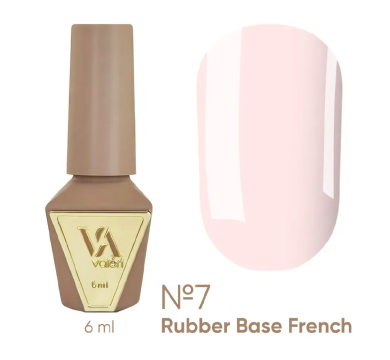 База камуфлююча Valeri Rubber Base French New №007, рожева, 6 мл