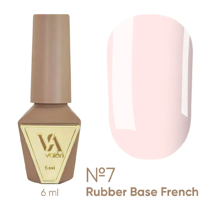 База камуфлирующая Valeri Rubber Base French New №007, розовая, 6 мл