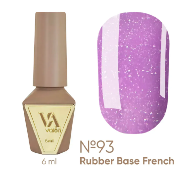 База камуфлирующая Valeri Rubber Base French New №093, лиловая с шиммером, 6 мл