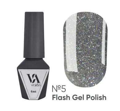 Гель-лак світловідбивний Valeri Gel Polish Flash New №05, кремовий, 6 мл