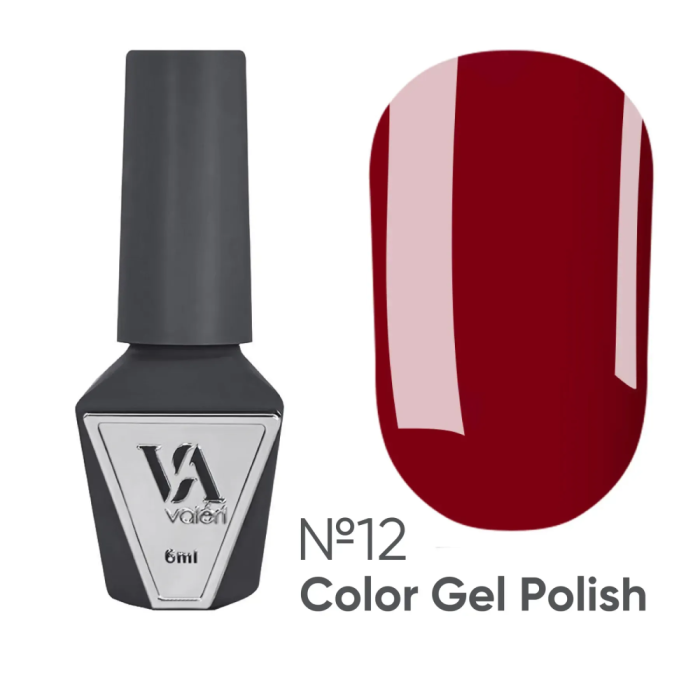 Гель-лак Valeri Color New №012, вишнево-червоний, 6 мл