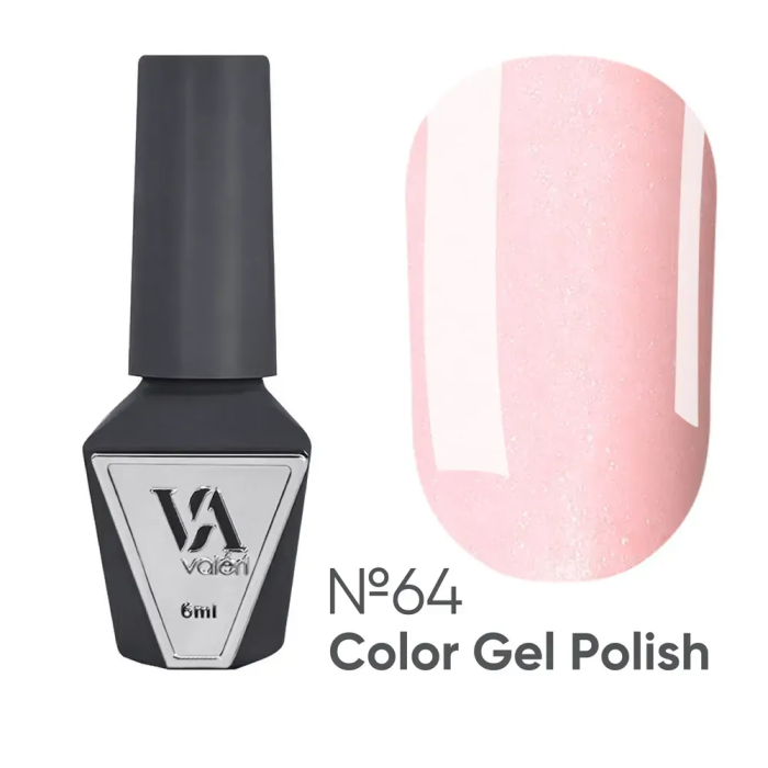 Гель-лак Valeri Color New №064, ніжно-рожева з шиммером, 6 мл