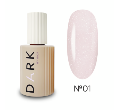 База камуфлирующая DARK Pro Base Opal №01, розовая с опаловым шиммером, 15 мл