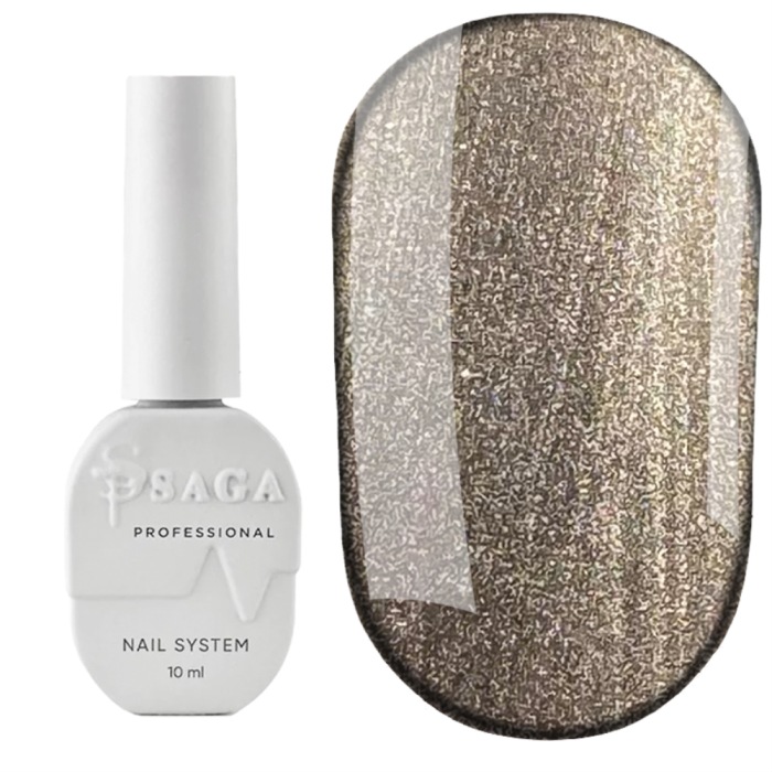 Гель-лак кошачий глаз SAGA Professional Dream Сat №05, коричневый, 10 мл