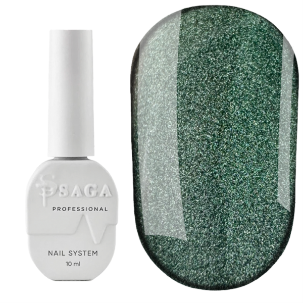 Гель-лак котяче око SAGA Professional Dream Сat №07, зелений, 10 мл