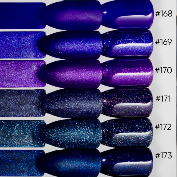 Гель-лак DARK Gel Polish №168, фіолетово-синій, 6 мл