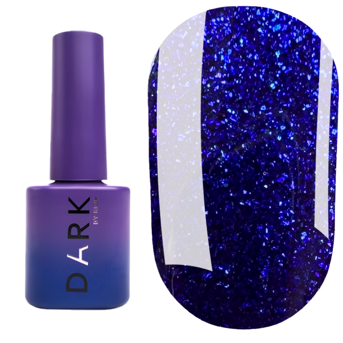 Гель-лак DARK Gel Polish №169, синий с синими блестками, 6 мл