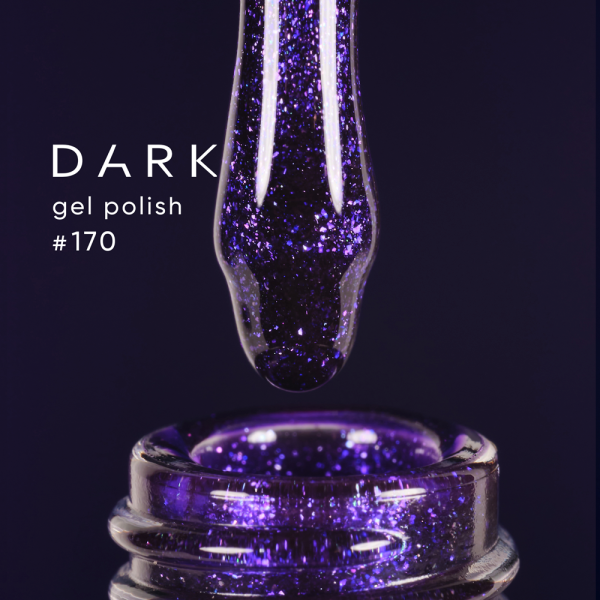 Гель-лак DARK Gel Polish №170, фиолетовый с фиолетовым шиммером, 6 мл