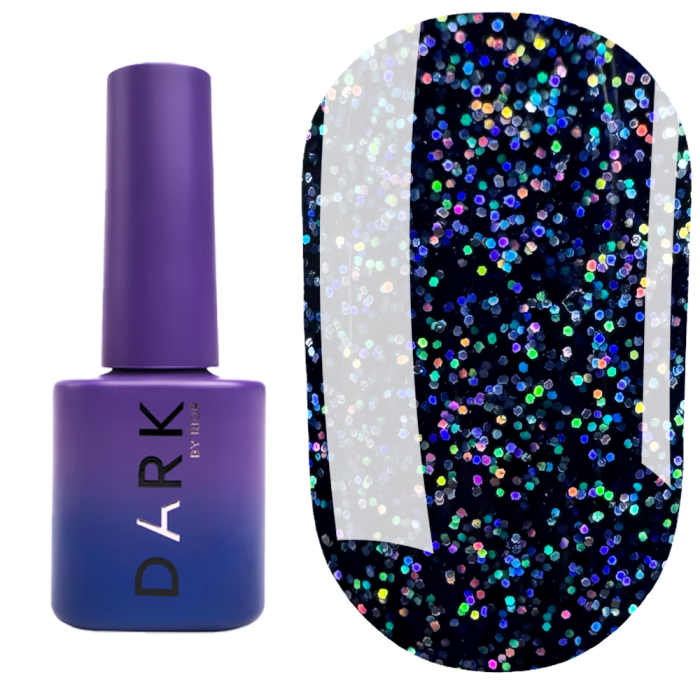 Гель-лак DARK Gel Polish №172, темно-синий с крупным шиммером, 6 мл