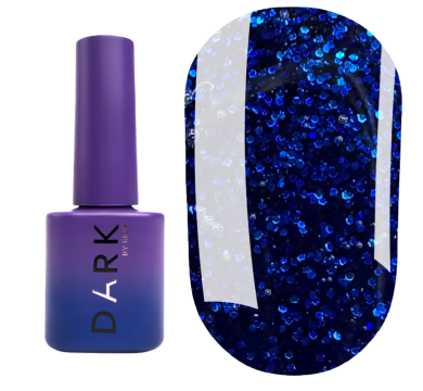 Гель-лак DARK Gel Polish №173, темно-синій з великим шиммером, 6 мл