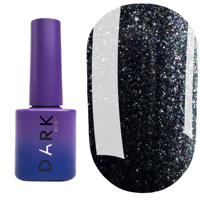Гель-лак DARK Gel Polish №174, черный с мелким шиммером, 6 мл