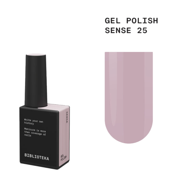 Гель-лак Biblioteka Gel Polish №25 Sense, нюдово-розовый, 10 мл