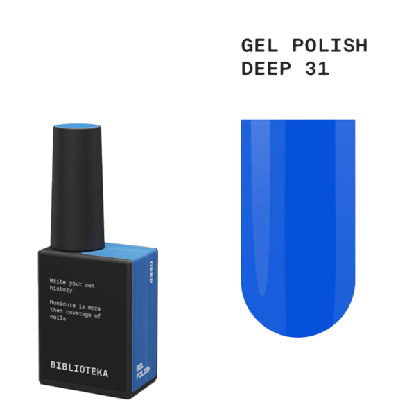 Гель-лак Biblioteka Gel Polish №31 Deep, синій, 10 мл