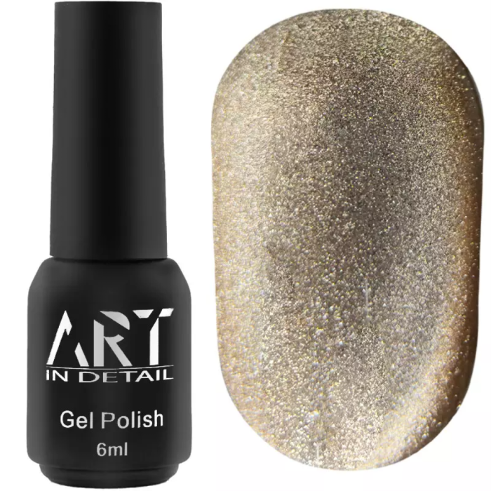 Гель-лак кошачий глаз ART Moonlight Cat Eye №001, светло бежевый, 6 мл