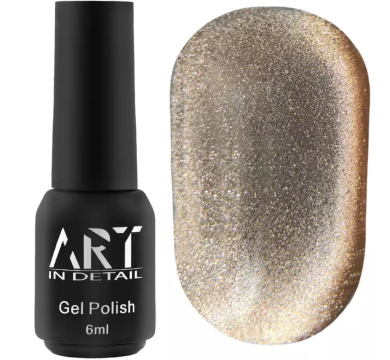 Гель-лак котяче око ART Moonlight Cat Eye №003, бежеве золото, 6 мл