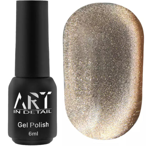 Гель-лак котяче око ART Moonlight Cat Eye №003, бежеве золото, 6 мл