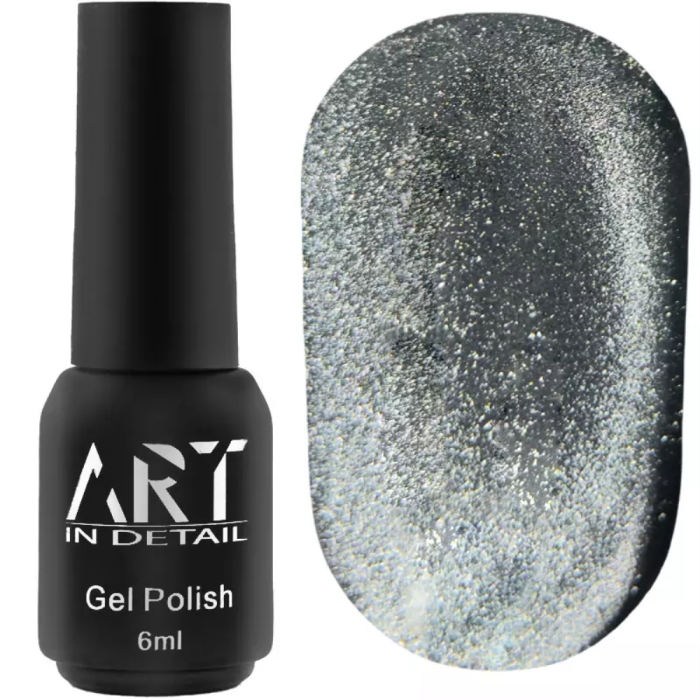 Гель-лак котяче око ART Moonlight Cat Eye №006, графіт, 6 мл