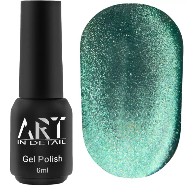 Гель-лак котяче око ART Moonlight Cat Eye №007, зелений, 6 мл