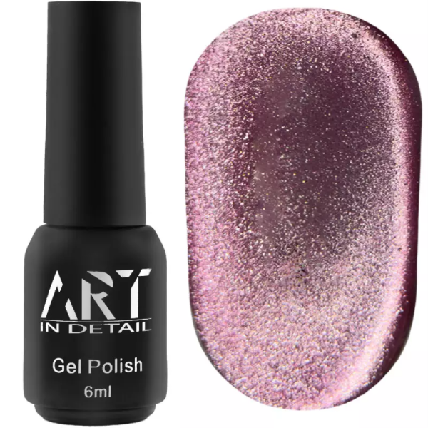 Гель-лак котяче око ART Moonlight Cat Eye №009, рожевий, 6 мл