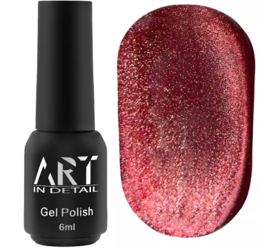 Гель-лак котяче око ART Moonlight Cat Eye №011, червоний, 6 мл