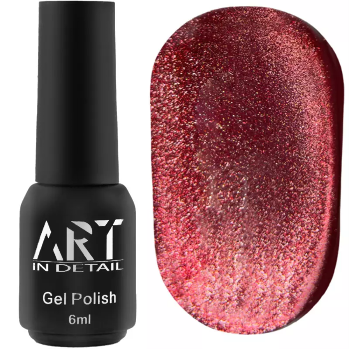 Гель-лак кошачий глаз ART Moonlight Cat Eye №011, красный, 6 мл