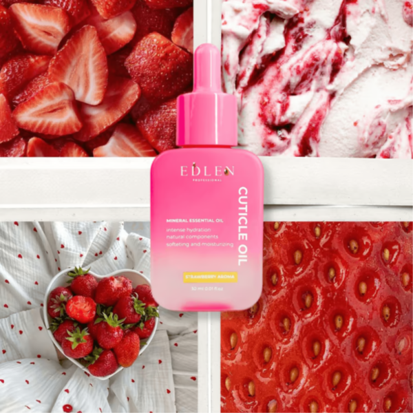 Масло для кутикулы Edlen Cuticle Oil Strawberry Aroma, клубника, 30 мл