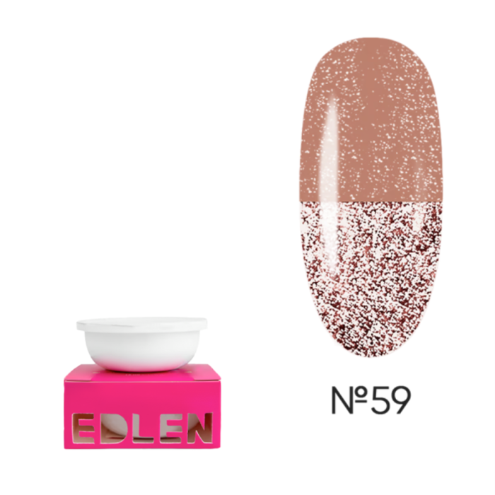 Змінний картридж Edlen Builder Gel Flash №59, світловідбиваючий бежевий, 15 мл