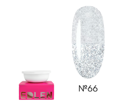 Сменный картридж Edlen Builder Gel Flash №66, светоотражающий светло-серый, 15 мл