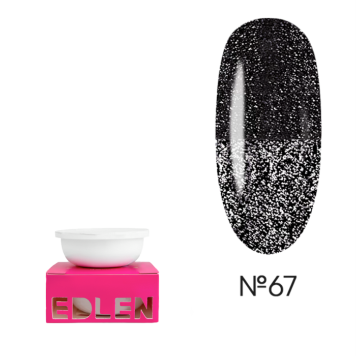Сменный картридж Edlen Builder Gel Flash №67, светоотражающий черный, 15 мл