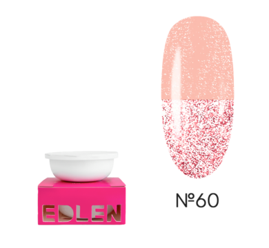 Сменный картридж Edlen Builder Gel Flash №60, светоотражающий пудрово-розовый, 30 мл
