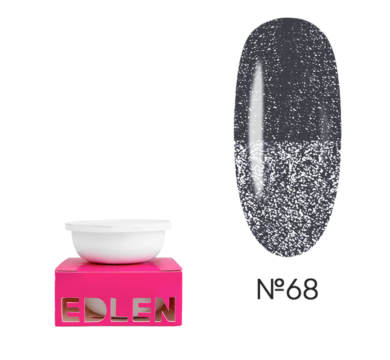 Сменный картридж Edlen Builder Gel Flash №68, светоотражающий темно-серый, 30 мл