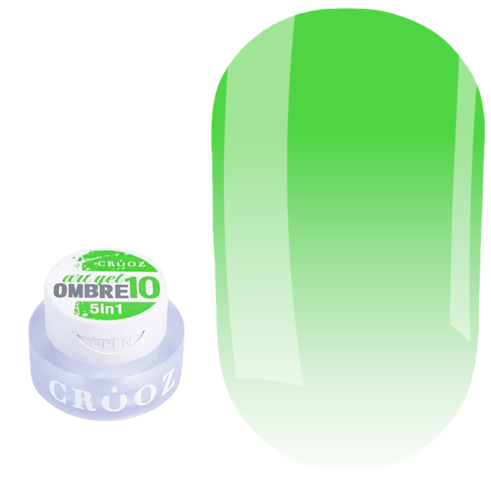 Гель-фарба Crooz 5в1 Art Gel Ombre №10, салатова, 3 мл
