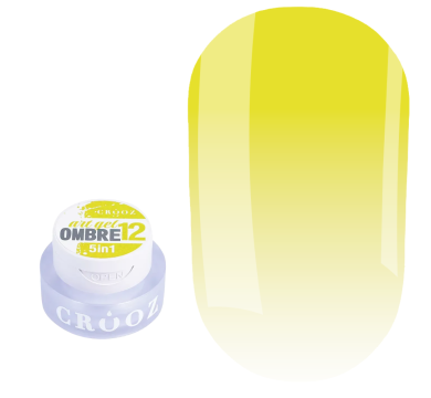 Гель-фарба Crooz 5в1 Art Gel Ombre №12, жовта, 3 мл