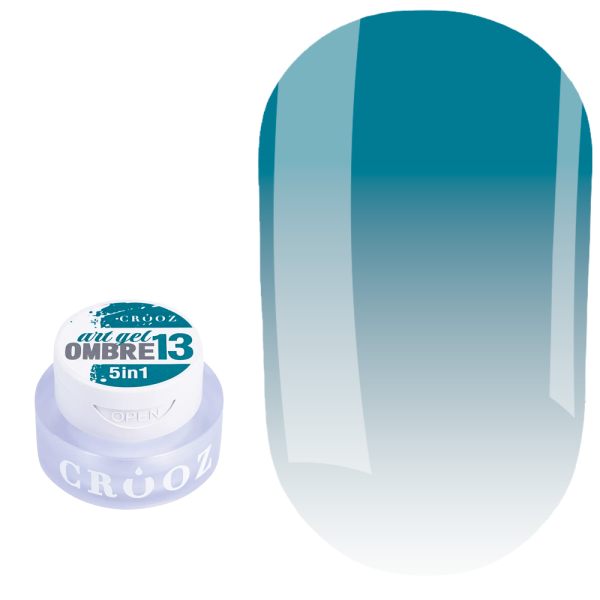 Гель-фарба Crooz 5в1 Art Gel Ombre №13, бірюзова, 3 мл