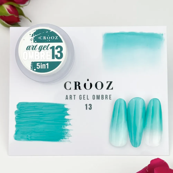 Гель-фарба Crooz 5в1 Art Gel Ombre №13, бірюзова, 3 мл