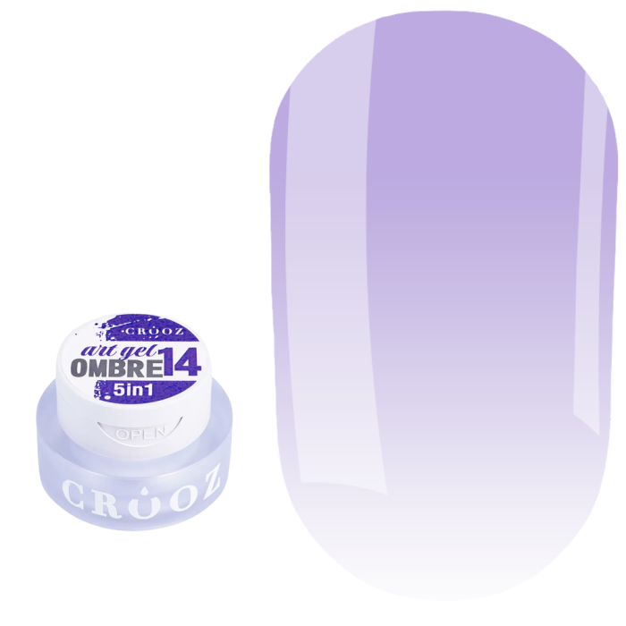 Гель-фарба Crooz 5в1 Art Gel Ombre №14, лілова, 3 мл