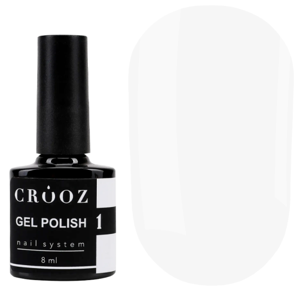 Гель лак Crooz Gel Polish №001, белый, 8 мл